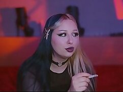 Cute Goth girl Sloppy sucking and smoking