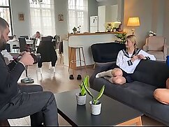 Backstage Anal! Stepmom Gets Pussy Fucked While Stepdaughter&rsquo_s Ass Gets Destroyed on Set!