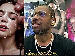 Big Breast Milf Deepthroating Cock, Tight Teen Girl Getting Her Face Completely Cum Covered, Cum Covered Bald Pussy, Lesbian Girl Riding A Strap-On, AI Generated